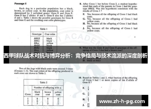 西甲球队战术对抗与博弈分析：竞争格局与技术流派的深度剖析